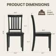 thumbnail image 2 of AFO Wood Dining Chairs Set of 6 with Curved Backrest for Kitchen and Dining Room,Black, 2 of 8