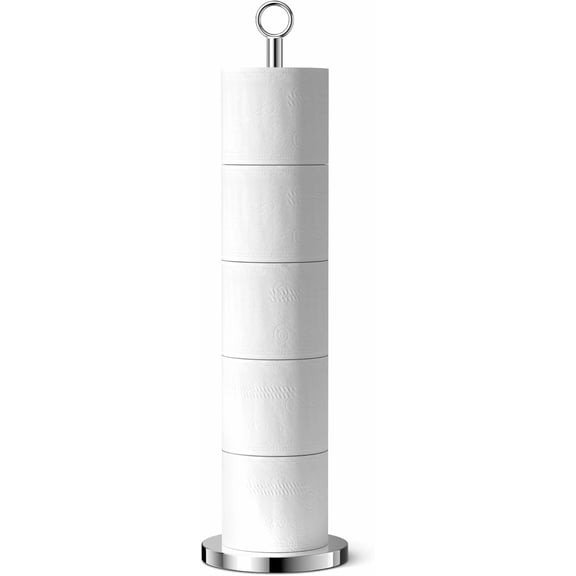 NIFFGAFF Toilet Paper Holder Stand(with Reserve Function), Free-Standing Spare Rolls Storage Holder, Stainless Steel