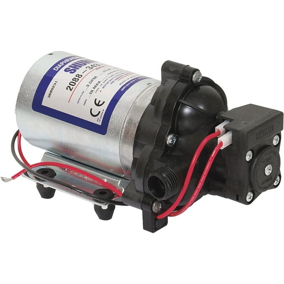 Shurflo Self-Priming Diaphragm Water Pump - 12 Volt, 180 GPH, 1/2in. Ports, Model# 2088-343-435