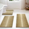 thumbnail image 2 of Findosom Bathroom Rugs Set of 3,Non Slip Thick Absorbent Chenille Bath Rugs with U Shape Contour,Machine Washable Quick Dry Soft Bath Mat for Tub Shower Bathroom Decor,20"x32"+20"x26"+U 20"x24" Khaki, 2 of 8