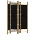 thumbnail image 3 of vidaXL Room Divider Foldable 6 Panel Room Divider Screen Bamboo and Canvas, 3 of 63
