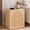 Natural, variant on Seetech Nightstand Set of 2, Wooden Curved Bedside Table with 3 Drawers and Charging Station, Black
