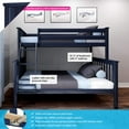 thumbnail image 3 of BEDSMART Lits Superposés Simple sur Double en Bois Massif/ Bleu, 3 of 6