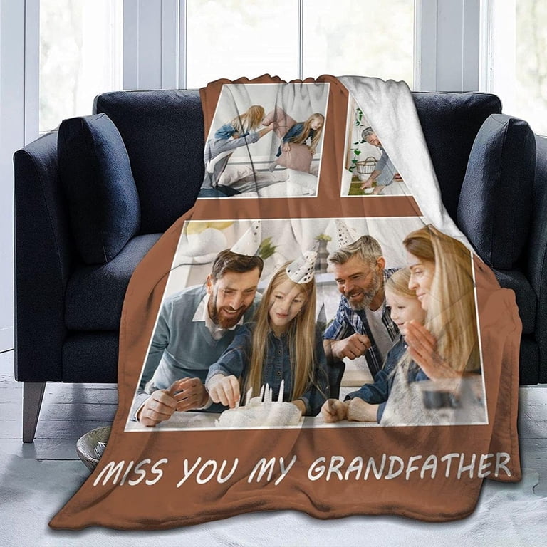 Personalized Blanket With Name - Custom Monogram Throw Blanket, Flannel Fleece Gift For Family & Friends