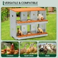 thumbnail image 3 of 6/8 Hole Heavy Duty Metal Chicken Nesting Box Two-Tier Laying Hen Box, Rustproof & Easy-Clean Design for Chic ken C oop, Poultry Farm, 3 of 9