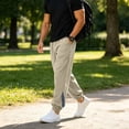 thumbnail image 6 of LIaqionyy Joggers Pants for Mens Elastic Waist Lightweight Hiking Pants Streetwear Workout Trousers with Pockets, 6 of 8