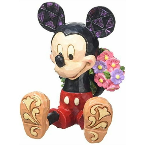 Disney Traditions by Jim Shore Mini Mickey Mouse Personality Pose Stone Resin Figurine, 2.75”