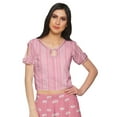 thumbnail image 2 of Moomaya Crop Top With Loose Palazzo Set For Women Printed Ethnic Clothing, 2 of 6