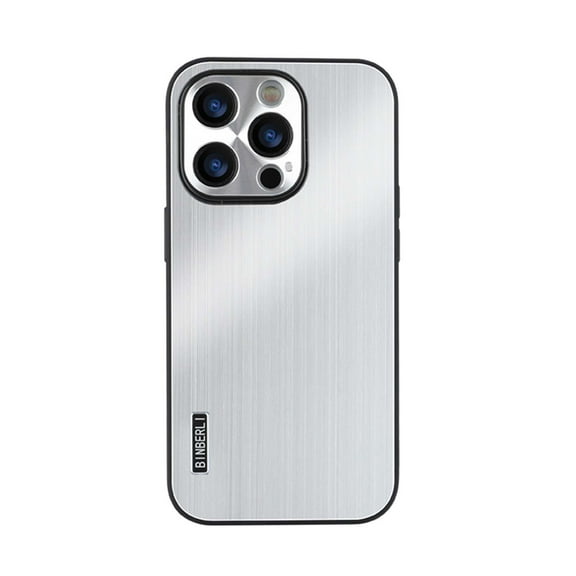 For iPhone 15 Pro Max Case Slim Fit Soft TPU Metal Super Ultra-Thin iPhone 15 Pro Max Phone Back Cover Light Protective Brushed Finish Coating Shockproof Case Compatible iPhone 15 Pro Max,Silver