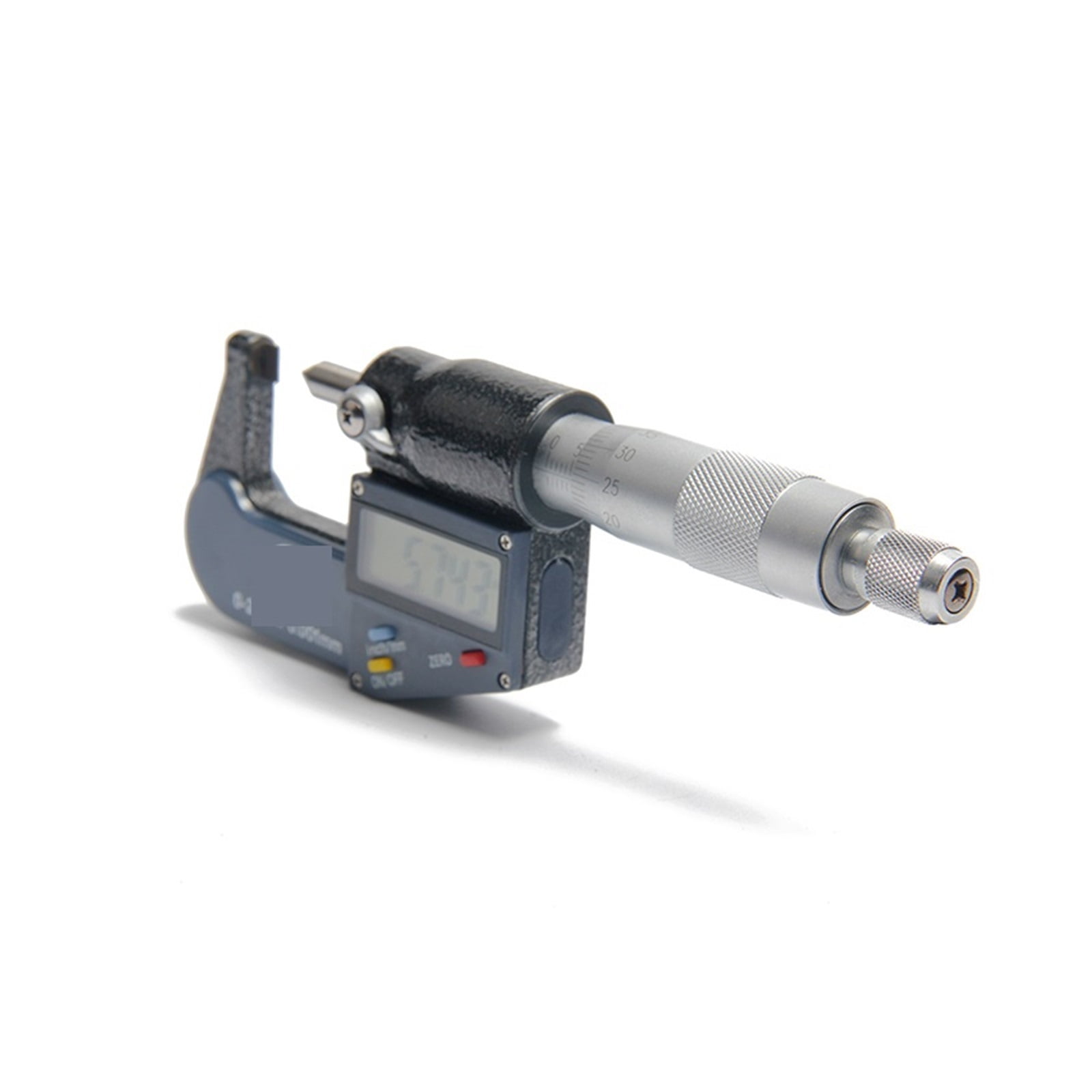 Single Point Digital Micrometer 0-25mm/0.001 Probe 60 Degree Inch/mm Blade Tip Brobe Caliper Mesauring Tools ,Adjustable and Accurate