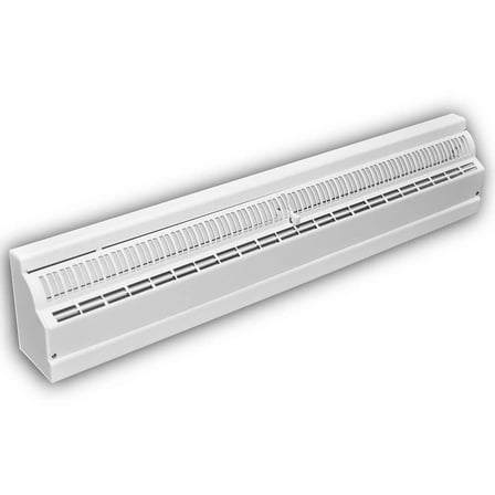 24 in. 1-Way Deluxe Steel Baseboard Register in White