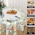 thumbnail image 4 of Orange Poppy Flowers Tablecloth 60 Inch Autumn Floral Green Leaves Botanical Farmhouse Wrinkle Resistant Table Cover Fall Seasonal Decor for Home Kitchen Dining Party Picnic, 4 of 6