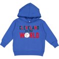 thumbnail image 2 of Inktastic Cleveland Vs. the World Blue and Red with Baseball Toddler Hoodie, 2 of 4