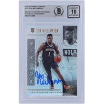 Zion Williamson New Orleans Pelicans Autographed 2019-20 Panini Illusions #151 Beckett Fanatics Witnessed Authenticated 10 Rookie Card - Fanatics Authentic Certified