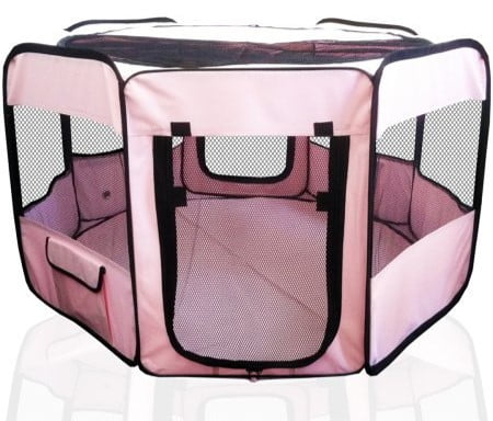 Indoor Outdoor Mesh Playpen 600D Oxford Cloth Cocoarm Pet Playpen Portable Foldable Animal Playpen for Cats Small Puppy Dog 