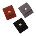 thumbnail image 4 of Mini organizador de joyas, 3 unidades, bolsa enrollable, multifuncional, fácil de transportar, plegable, con hebilla para collares y anillos. Negro marrón gris, 4 of 7