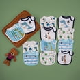 thumbnail image 2 of 12-Pack Waterproof Baby Bibs for Boys & Girls | Absorbent Cotton with Adjustable Snaps for Feeding, Teething & Drooling, 2 of 8