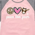 thumbnail image 3 of International Harvester - Peace Love Farm - Youth Girls Raglan Graphic T-Shirt, 3 of 6