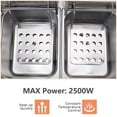 thumbnail image 6 of GOOD OFFER! Zokop Electric Countertop Deep Fryer with Dual Baskets Stainless Steel Double Tank Electric Fryer for Home and Commercial Use,12.7QT/12L/Max 5000W,Dual Tank, 6 of 9