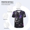 thumbnail image 3 of Picia Purple-Eyed Floral Leopard Pattern Mens Polo Shirts Quick Dry Short Sleeve Golf T Shirt Performance Moisture Wicking Casual Workout Baseball T-shirt-X-Large, 3 of 7
