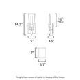 thumbnail image 4 of 11651BKSBR Maxim Lighting Wings - 1 Light Wall Sconce, 4 of 5