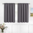 thumbnail image 2 of RYB HOME Short Curtains Gray Energy Saving Curtains, 42 x 36 (2 Panels), 2 of 3