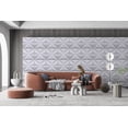 thumbnail image 3 of Dundee Deco 3D Wall Panels - Modern Wainscot Paintable White PVC Wall Paneling for Interior Wall Decor, Pack of 10, Covers 26.9 sq. ft, 3 of 5