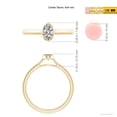 thumbnail image 3 of ANGARA Natural 0.43 Ct. Diamond Classic Engagement Ring in 14K Yellow Gold for Women (Ring Size: 11.5), 3 of 8