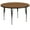 Oak, variant on Flash Furniture 60'' Round Grey Thermal Laminate Activity Table - Height Adjustable Short Legs