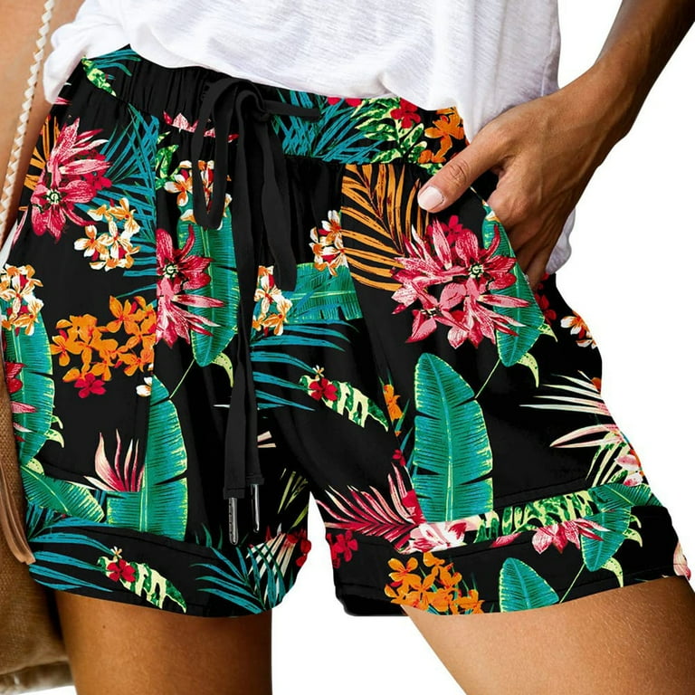 High Waist Floral Tropical Shorts offers