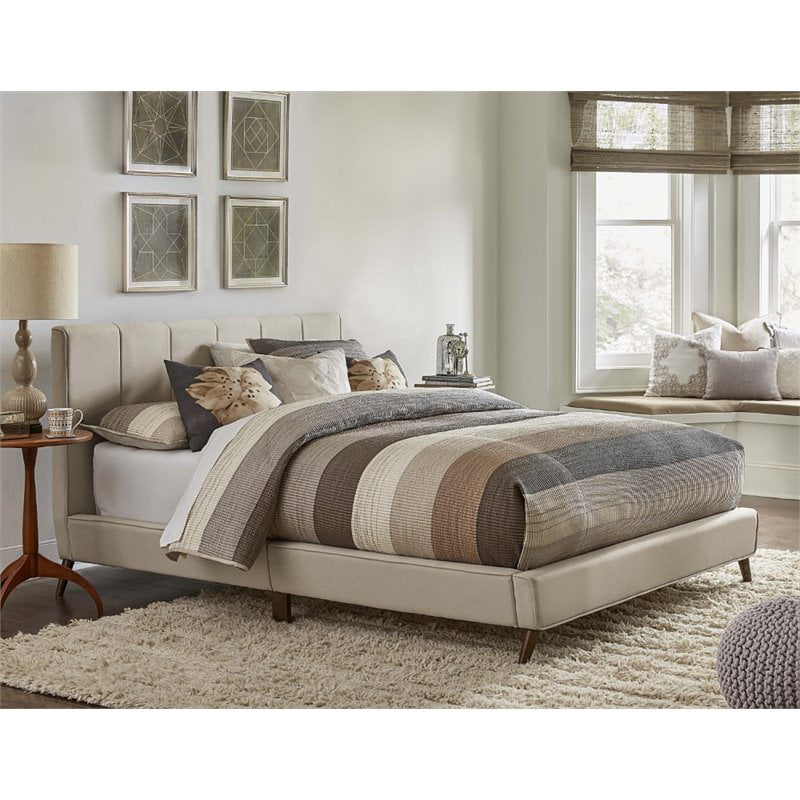 Hilale Furniture Aussie Upholstered, Ultra Low Bed Frame King
