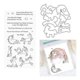 thumbnail image 1 of Troqueles de corte para niñas y animales navideños, sellos transparentes para álbum de recortes, fabricación de papel, marcos en relieve, tarjetas artesanales, 2020-2021, 1 of 2