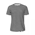 thumbnail image 4 of T Shirt For Men Black Curve Running T-Shirt Swirl Lines Print Fashion Men Awesome Tee Shirt Summer S, 4 of 7