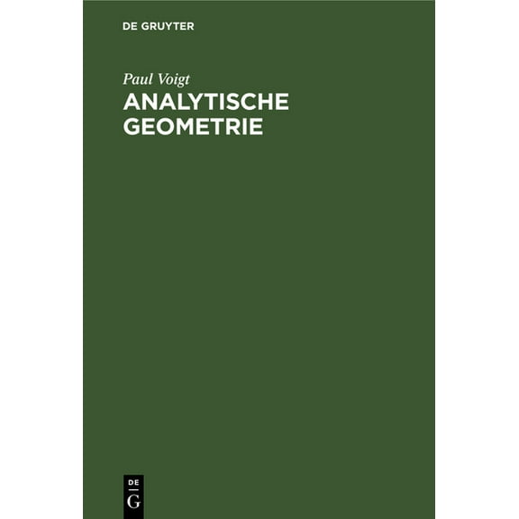 Analytische Geometrie, (Hardcover)