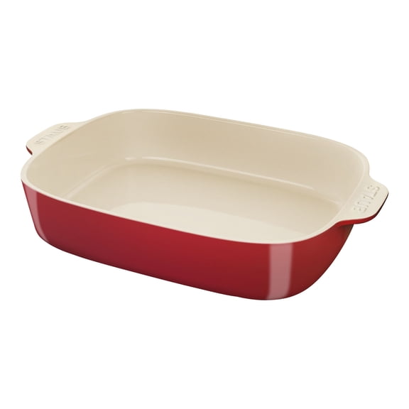 STAUB Céramique Plat à Four Rectangulaire en Céramique 3,7 L, Cerise