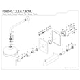 thumbnail image 6 of Kingston Brass KB6347CML Manhattan Single-Handle Pressure Balanced Tub and Shower Faucet, Brushed Brass, 6 of 7