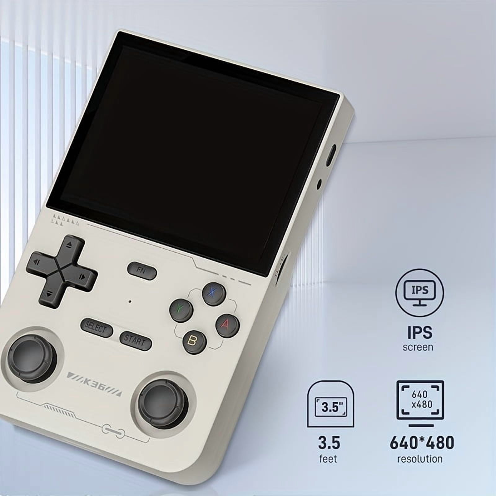 Open Source Handheld Console with 3.5" HD IPS Screen, 64GB, 3500mAh Battery, Multi-Interface & Multilingual Support, Extensive Game Library, Lightweight
