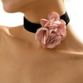 thumbnail image 4 of Romantic Big Rose Flower Choker Necklaces Wide Soft Black Velvet-Party Necklaces for Women Fashion Statement Jewelry, 4 of 19