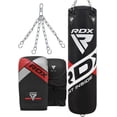 thumbnail image 2 of RDX Punching Bag for Boxing Training, 4ft 5ft Unfilled Heavy Bag Anti Swing Set With Punching Gloves and Hanging Chain, 3pc for Grappling, Kickboxing, MMA, Muay Thai, Karate, BJJ and Taekwondo, 2 of 6