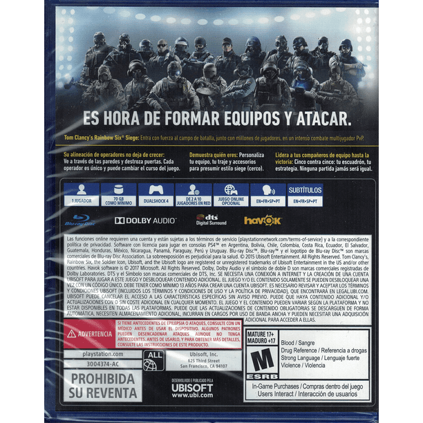 Tom Clancy's Rainbow Siege - Deluxe Edition [PlayStation 4] - Walmart.com