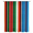 thumbnail image 2 of Mexican Serape Sheer Curtains 45 Inches Long, Colorful Stripes Vertical Lines Abstract Light Filering Curtains, Breathable Simi Curtain Privacy Drapes for Kitchen Bathroom Small Window Treatment, 2 of 9