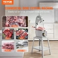 thumbnail image 2 of VEVOR Commercial Electric Meat Bandsaw, 1500W Stainless Steel Vertical Bone Sawing Machine, Workbeach 19.3" x 15", 0.16-7.9 Inch Cutting Thickness, Frozen Meat Cutter with 6 Blades for Rib Pork Beef, 2 of 9