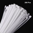 thumbnail image 3 of Unique Bargains 200pcs 10' 53 Lbs Cable Zip Ties Self-Locking Long Nylon Cable Tie Wraps 5/16' for Cord Management, White, 3 of 6
