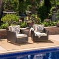 thumbnail image 6 of Grady Outdoor Aluminum Wicker Club Chairs with Weather Resistant Cushions, Set of 2, Mixed Brown, 6 of 6