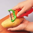 thumbnail image 4 of Ludlz Fruit Peeler Carrot Shape Non-slip Handle Comfortable Grip 360 Degree Rotating Easy to Clean Multi-functional Stainless Steel Sharp Blade Vegetable Peeler Kitchen Gadget, 4 of 7