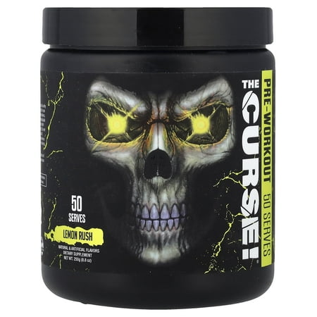 JNX Sports® The Curse Pre Workout Powder Lemon Rush Pre Workout Mix for Energy and Focus, 50 Serves