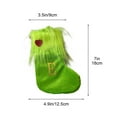 thumbnail image 3 of JeashCHAT Mini Green Christmas Stockings with Initial, 7" Personalized 26 Letter Christmas Stocking Ornaments Candy Bag Socks for Holiday Party Family Christmas Tree Fireplace Decoration, 3 of 5