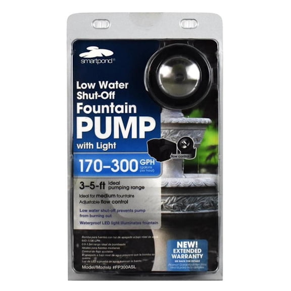 Smartpond 300-Gph Submersible Fountain Pump with Light