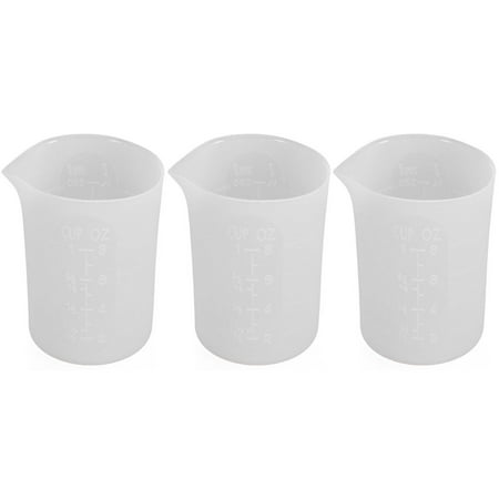 

3pcs Diy Handmade Measuring Cup with Scales Crystal Drop Epoxy Measuring Cup for Home (250ml White)