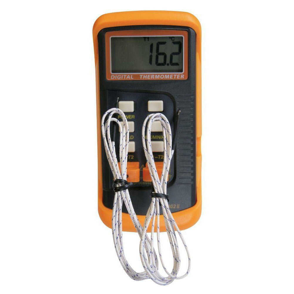 Dual Channel K-Type Digital Thermocouple Thermometer 6802 II 2-Sensors And Probe 